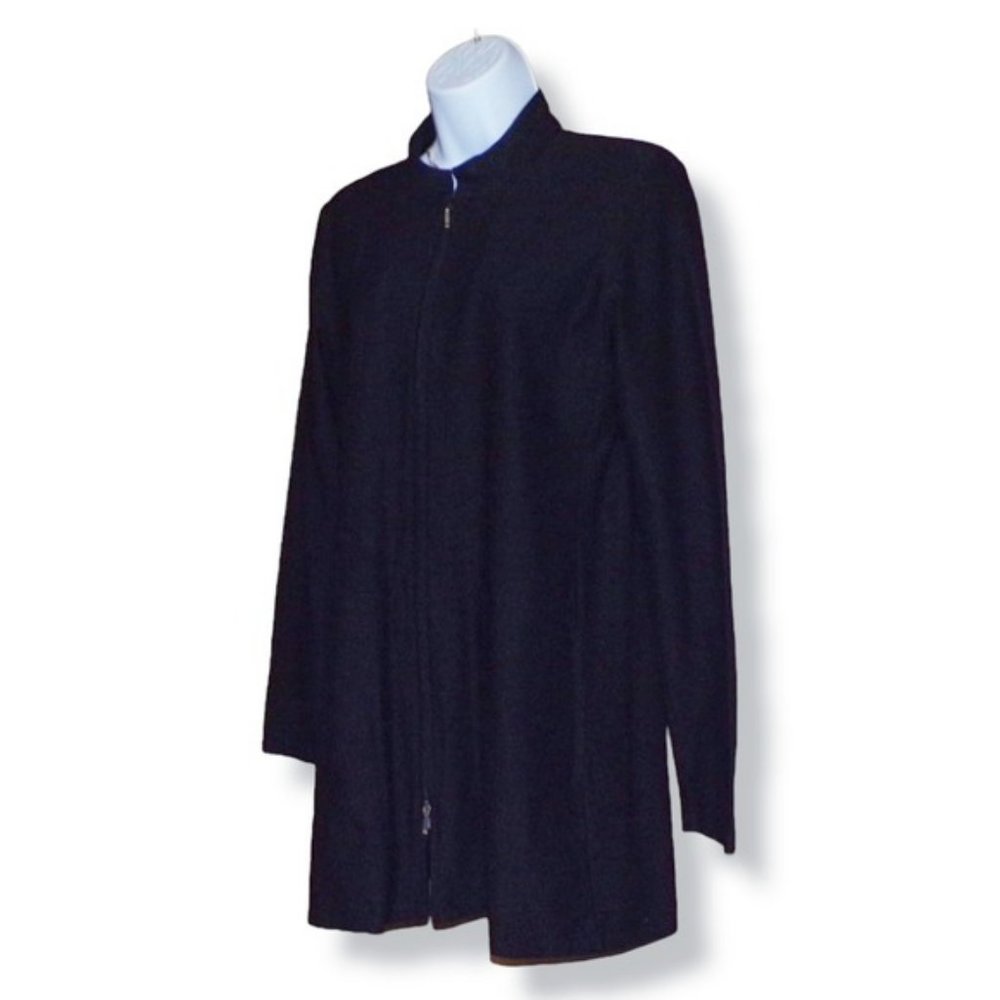 Eileen Fisher Front Zip Longline Knit Jacket/Tunic - Picture 3 of 7